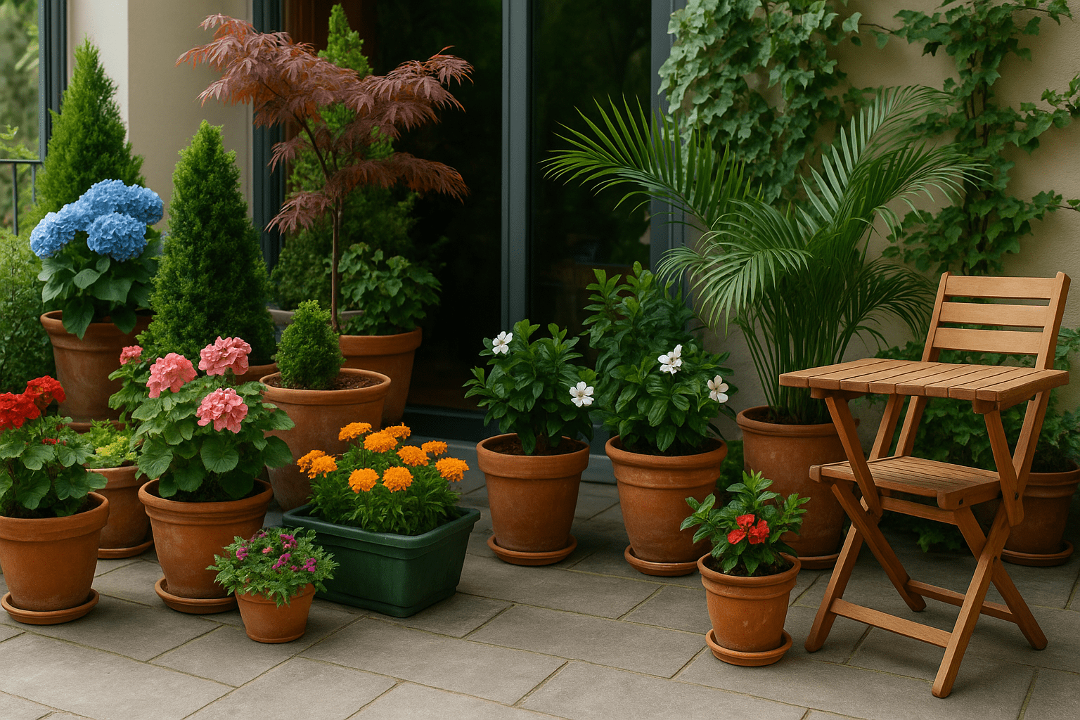 Saksı Çiçekleri & Balkon / Kış Bahçesi Tasarımı